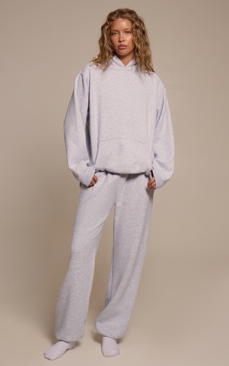 Pretty Little Thing Ash Grey Cotton Fleece Pullover Hoodie