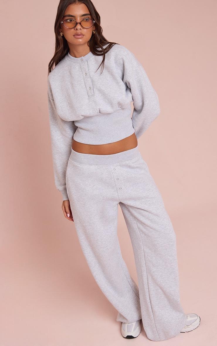 Pretty Little Thing Ash Grey High Waist Straight Leg Sweatpants