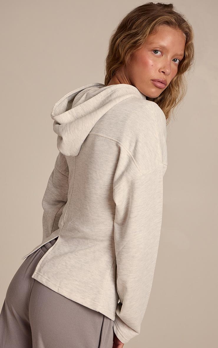 Pretty Little Thing Ash Grey Loopback Cinched Waist Hoodie