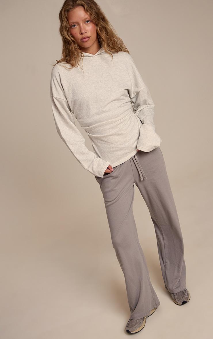 Pretty Little Thing Ash Grey Loopback Cinched Waist Hoodie