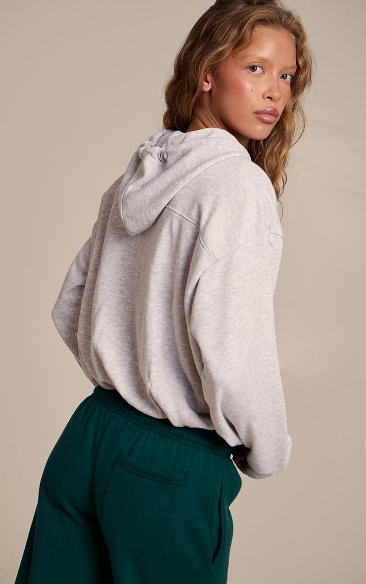 Pretty Little Thing Ash Grey Loopback Elasticated Waist Zip Hoodie