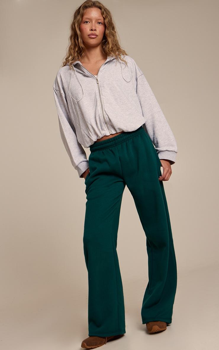 Pretty Little Thing Ash Grey Loopback Elasticated Waist Zip Hoodie