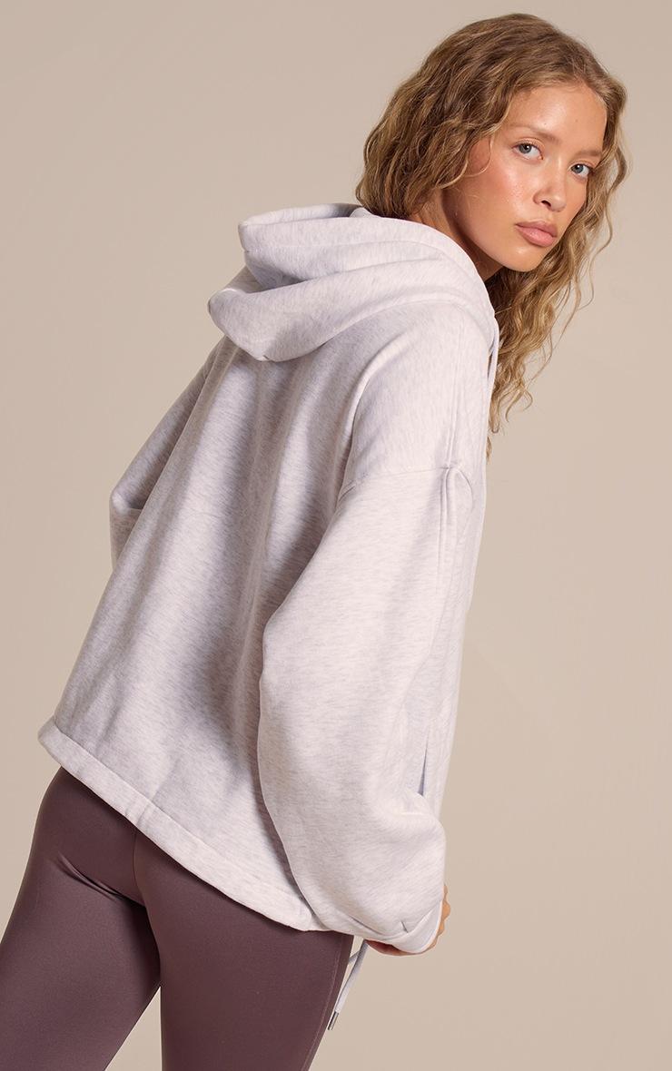 Pretty Little Thing Ash Grey Oversized Zip Up Toggle Waist Hoodie