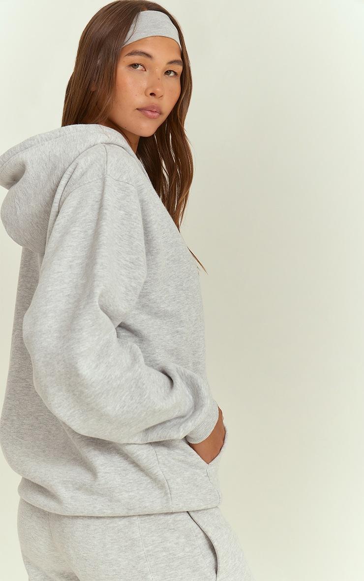 Pretty Little Thing Ash Grey PLT Sports Society Full Zip Hoodie