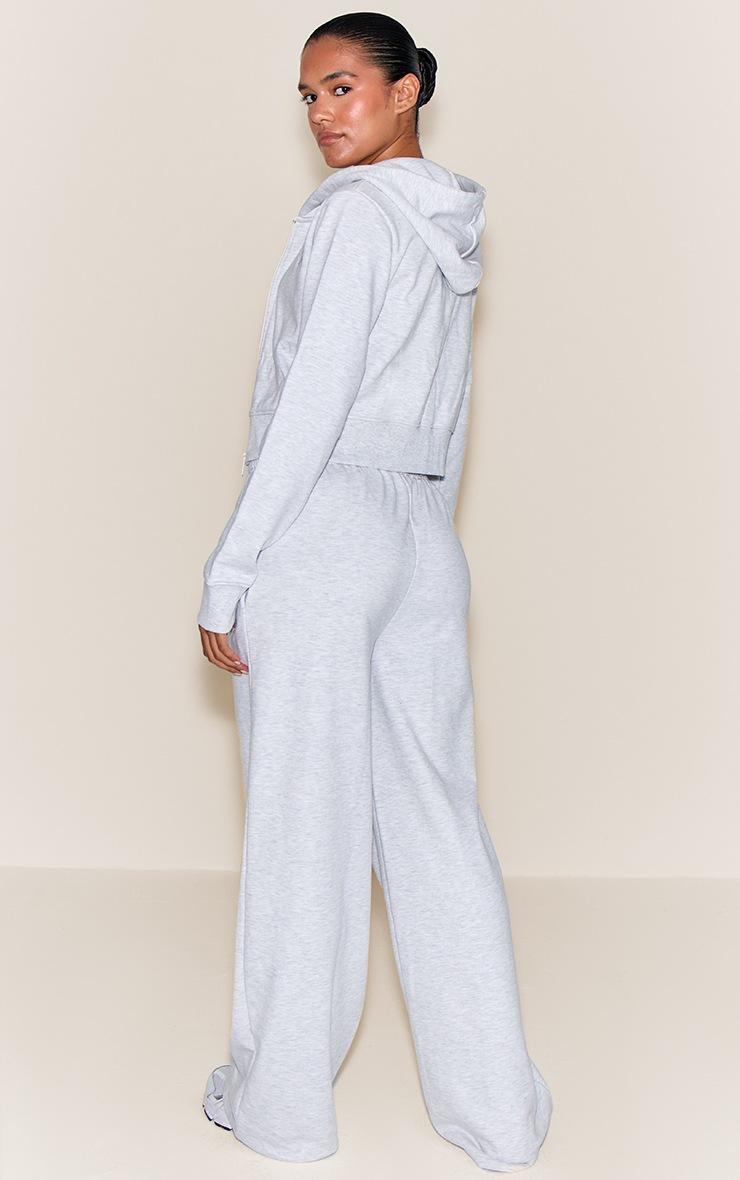 Pretty Little Thing Ash Grey PLT Unicorn Embroidered Low Rise Sweatpant