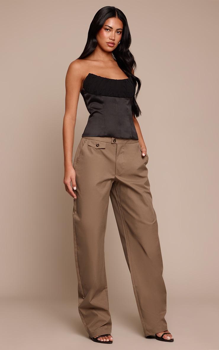 Pretty Little Thing Black Chiffon Bust Bandeau Corset