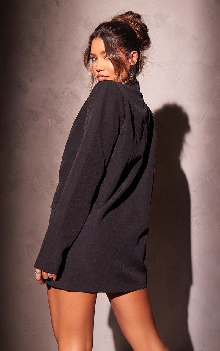 Pretty Little Thing Black Diamante Detail Oversized Blazer Dress