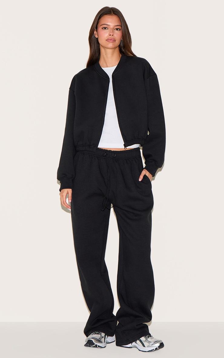 Pretty Little Thing Black Drawcord Hem Oversized Sweatpants