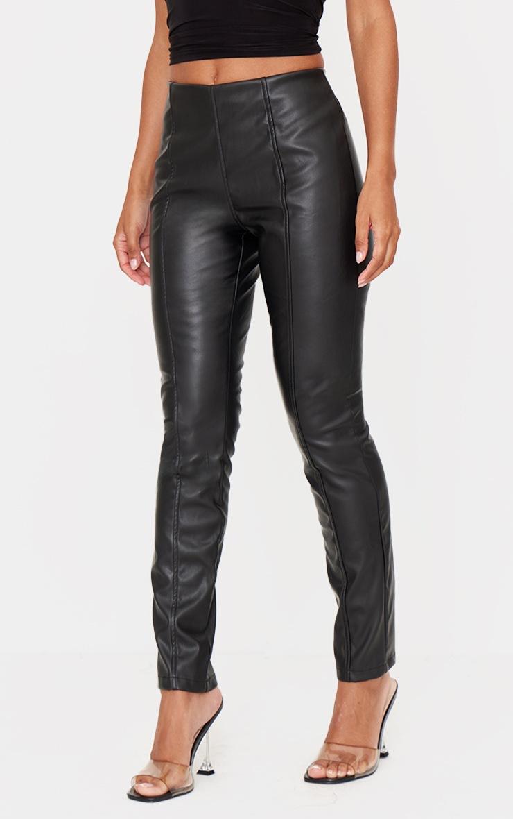 Pretty Little Thing Black Faux Leather Stretch Leggings