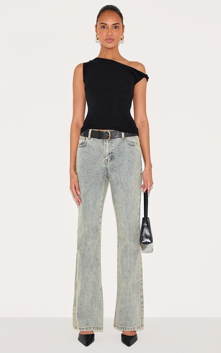 Pretty Little Thing Black Fine Knit Twist Neck Vest Top