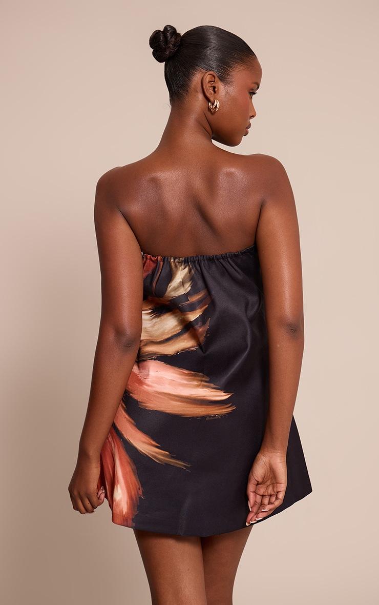 Pretty Little Thing Black Floral Printed Shift Dress