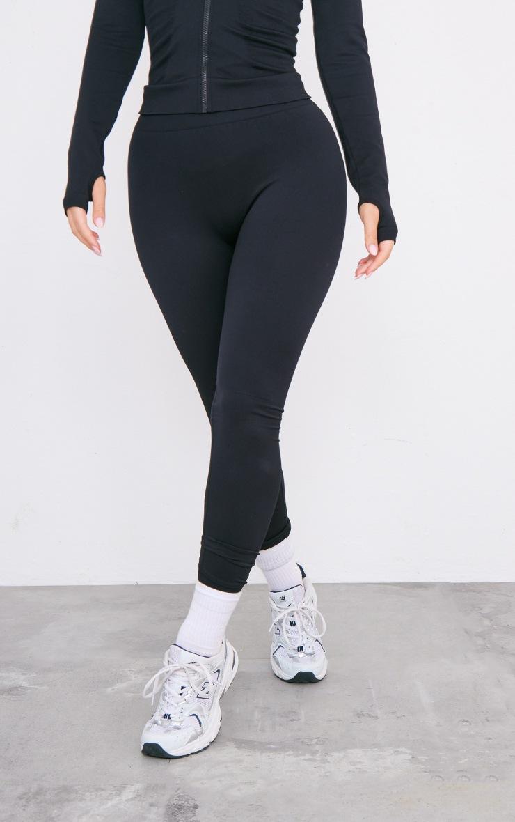 Pretty Little Thing Black High Waist Seamless Gym Leggings