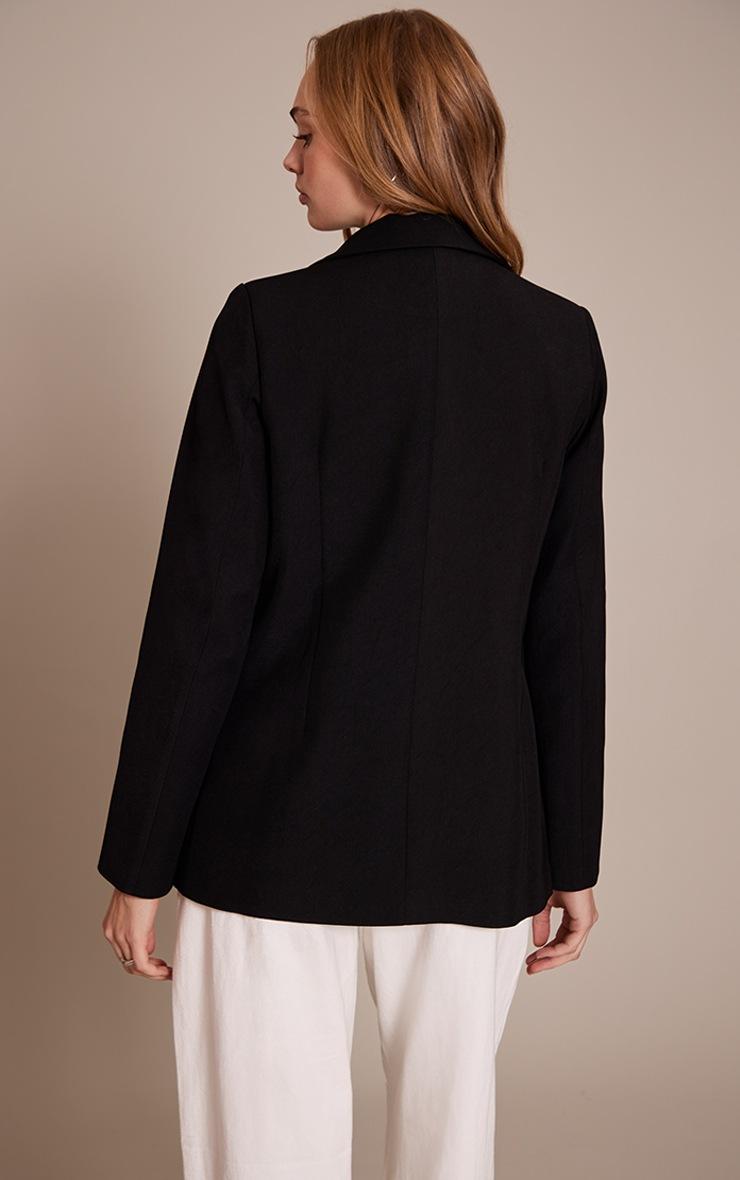 Pretty Little Thing Black Longline Oversized Blazer
