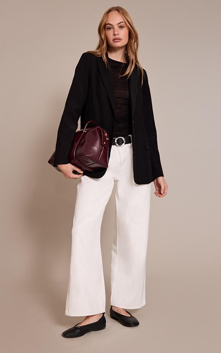Pretty Little Thing Black Longline Oversized Blazer