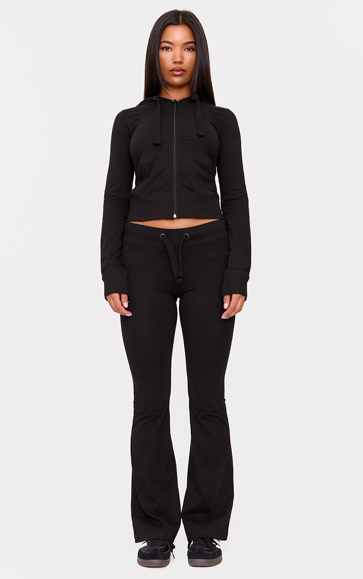 Pretty Little Thing Black Low Rise Skinny Flare Pants