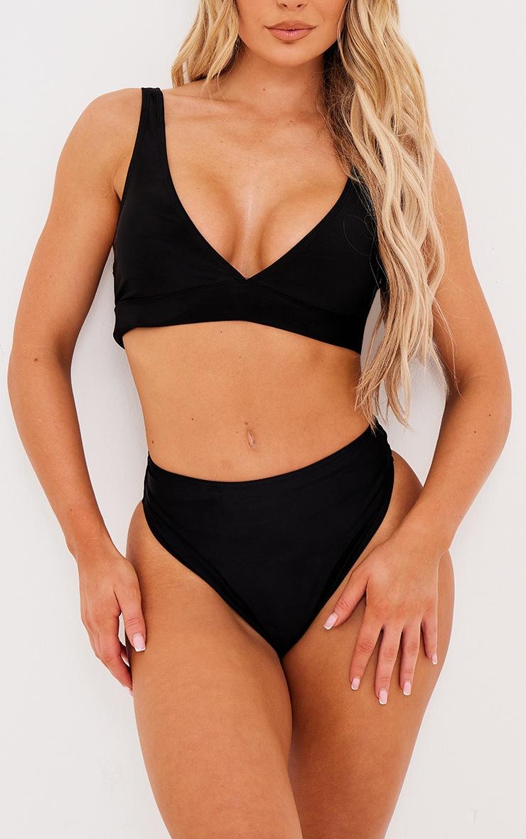 Pretty Little Thing Black Mix And Match High Waisted Bikini Bottoms