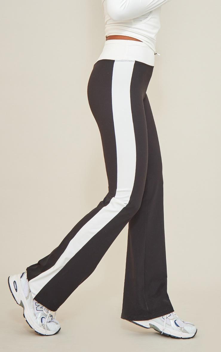 Pretty Little Thing Black Sculpt Contrast Panel Yoga Pants