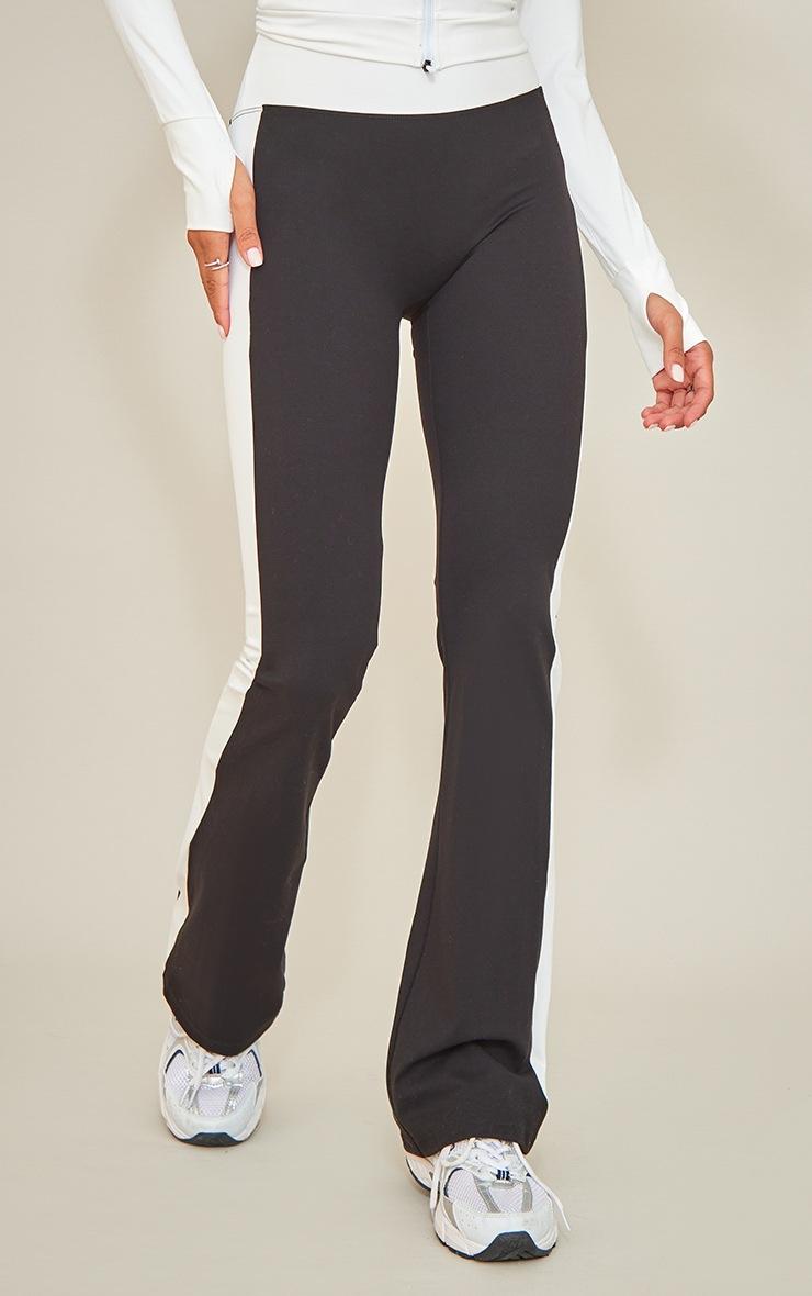 Pretty Little Thing Black Sculpt Contrast Panel Yoga Pants
