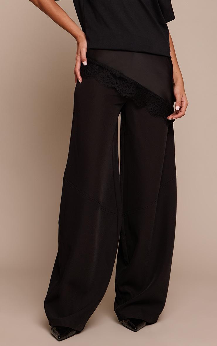 Pretty Little Thing Black Seam Detail Woven Balloon Pants