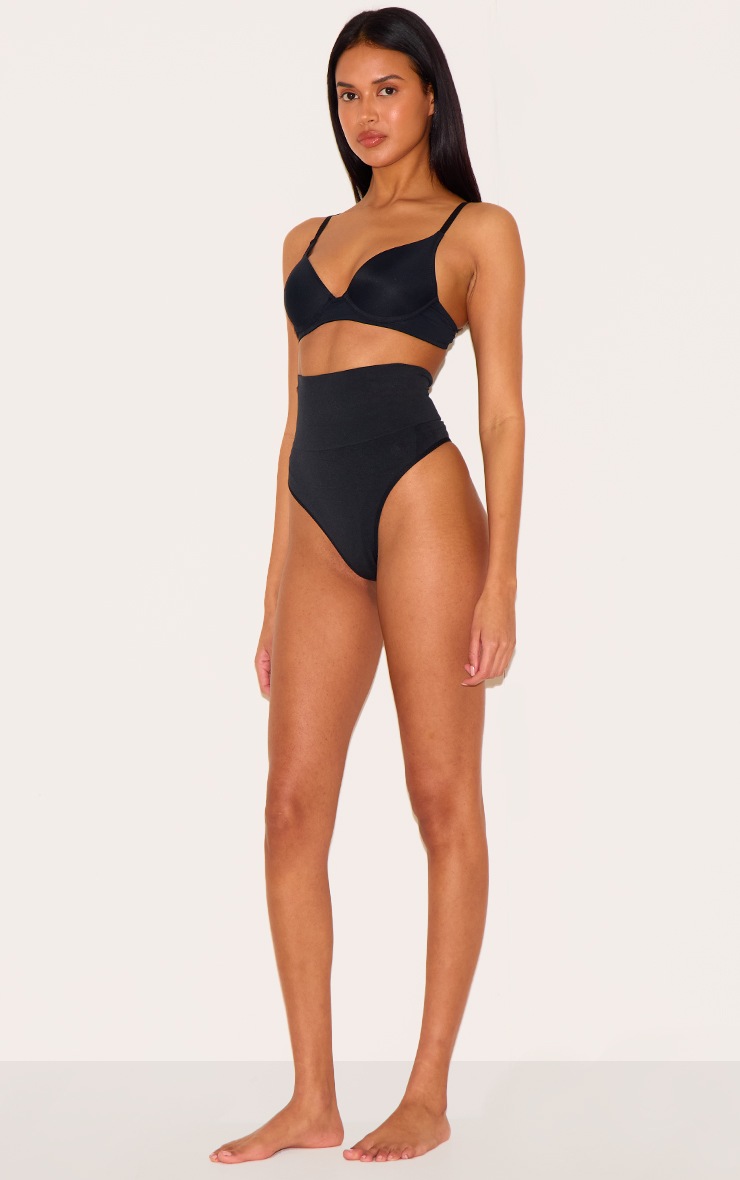 Pretty Little Thing Black Shapewear High Waisted Control Thong