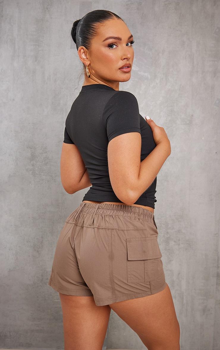 Pretty Little Thing Black Snatched Sculpt Short Sleeve T Shirt