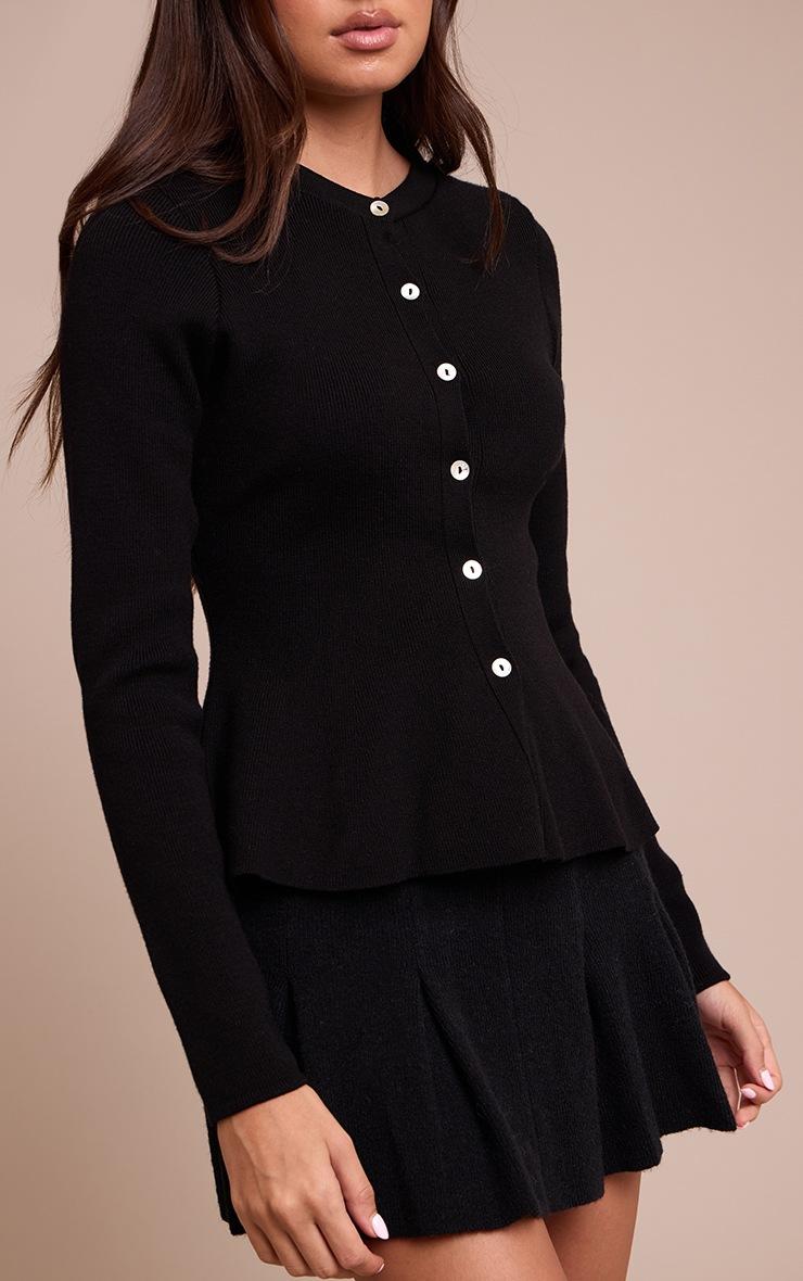 Pretty Little Thing Black Soft Knitted Pleated Mini Skirt