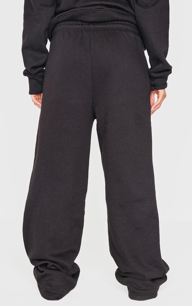 Pretty Little Thing Black Straight Leg Seam Detailed Sweatpants