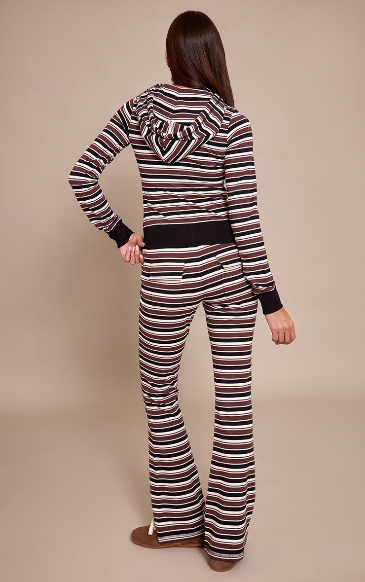 Pretty Little Thing Black Stripe Low Rise Skinny Flare Pants