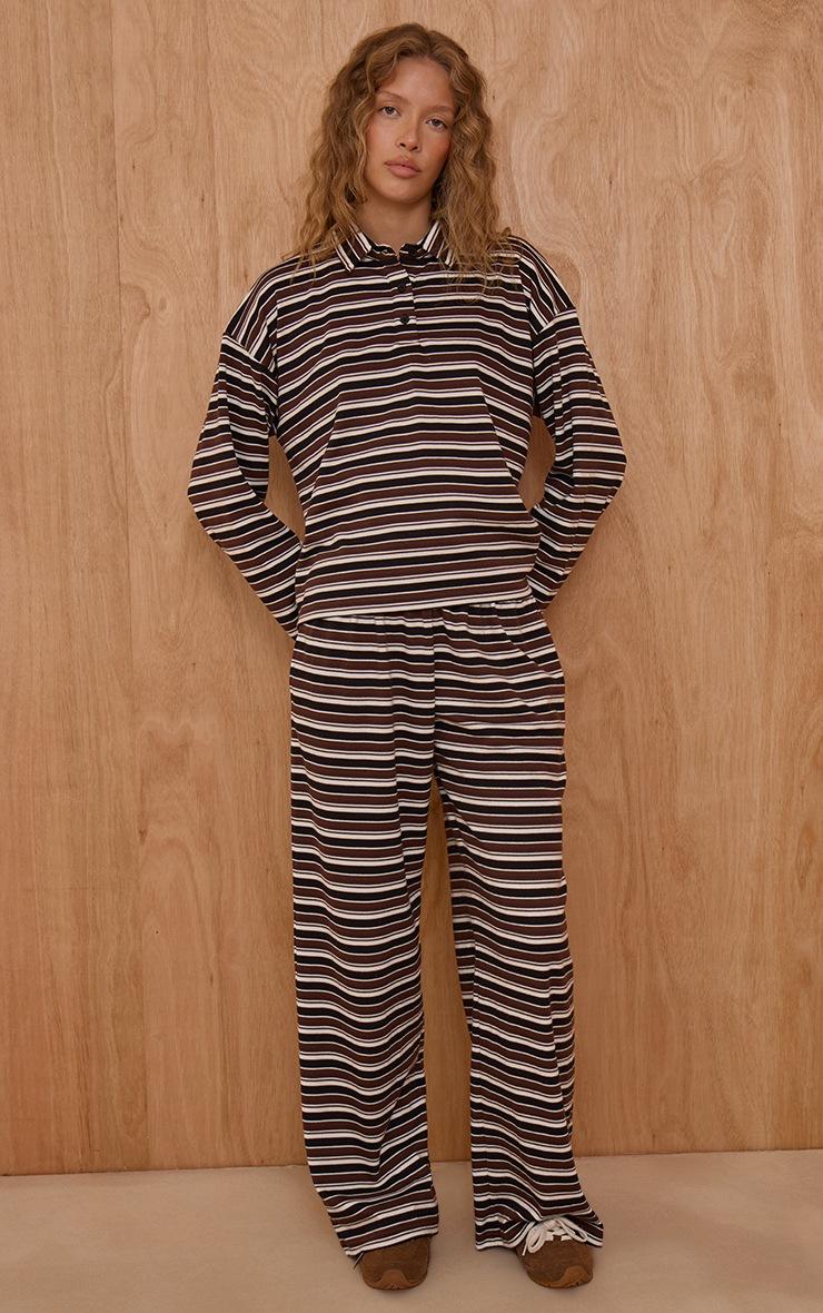 Pretty Little Thing Black Stripe Super Soft Oversized Polo Top