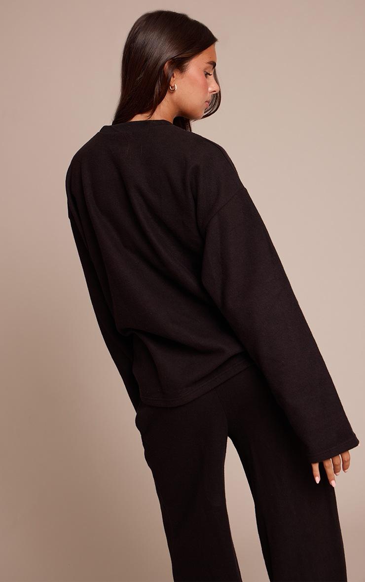 Pretty Little Thing Black Super Soft Ruched Side Top