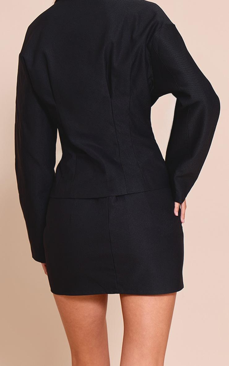 Pretty Little Thing Black Tailored Woven Micro Mini Skirt