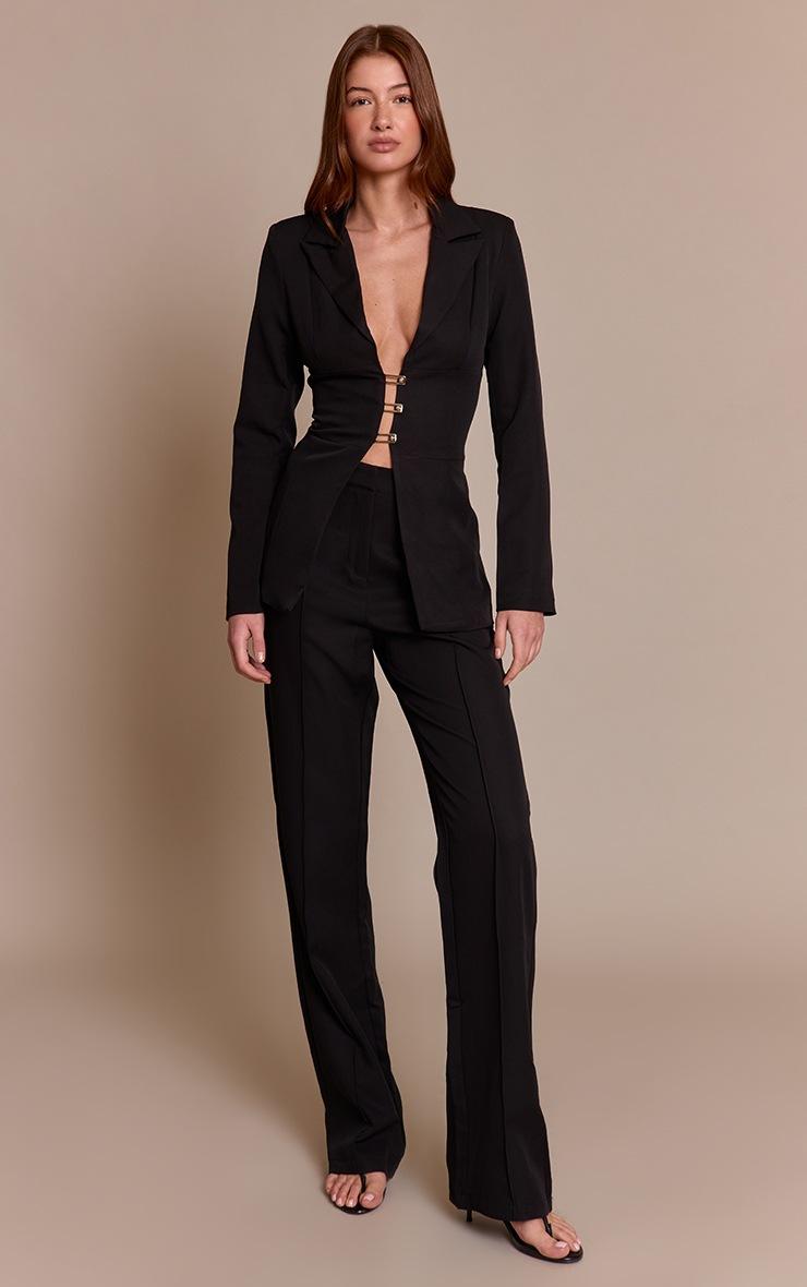 Pretty Little Thing Black Wide Leg High Waist Pants