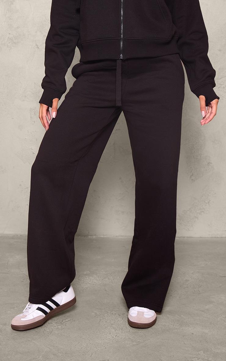 Pretty Little Thing Black Wide Leg Oversized Sweatpants