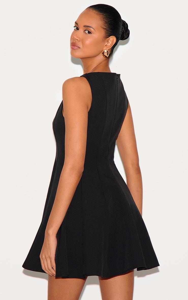 Pretty Little Thing Black Woven Pleated Shift Dress