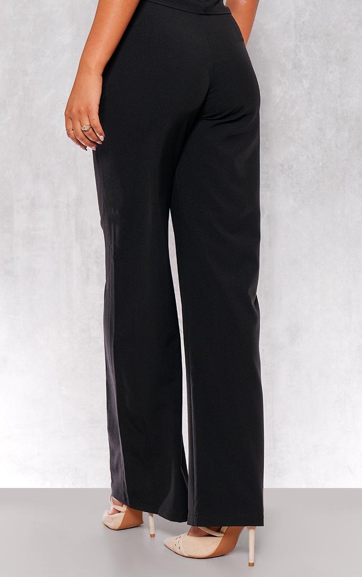 Pretty Little Thing Black Woven Tailored Wide Leg Pocket Detail Pant