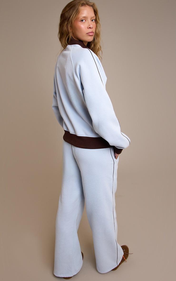 Pretty Little Thing Blue Contrast Wide Leg Sweatpants