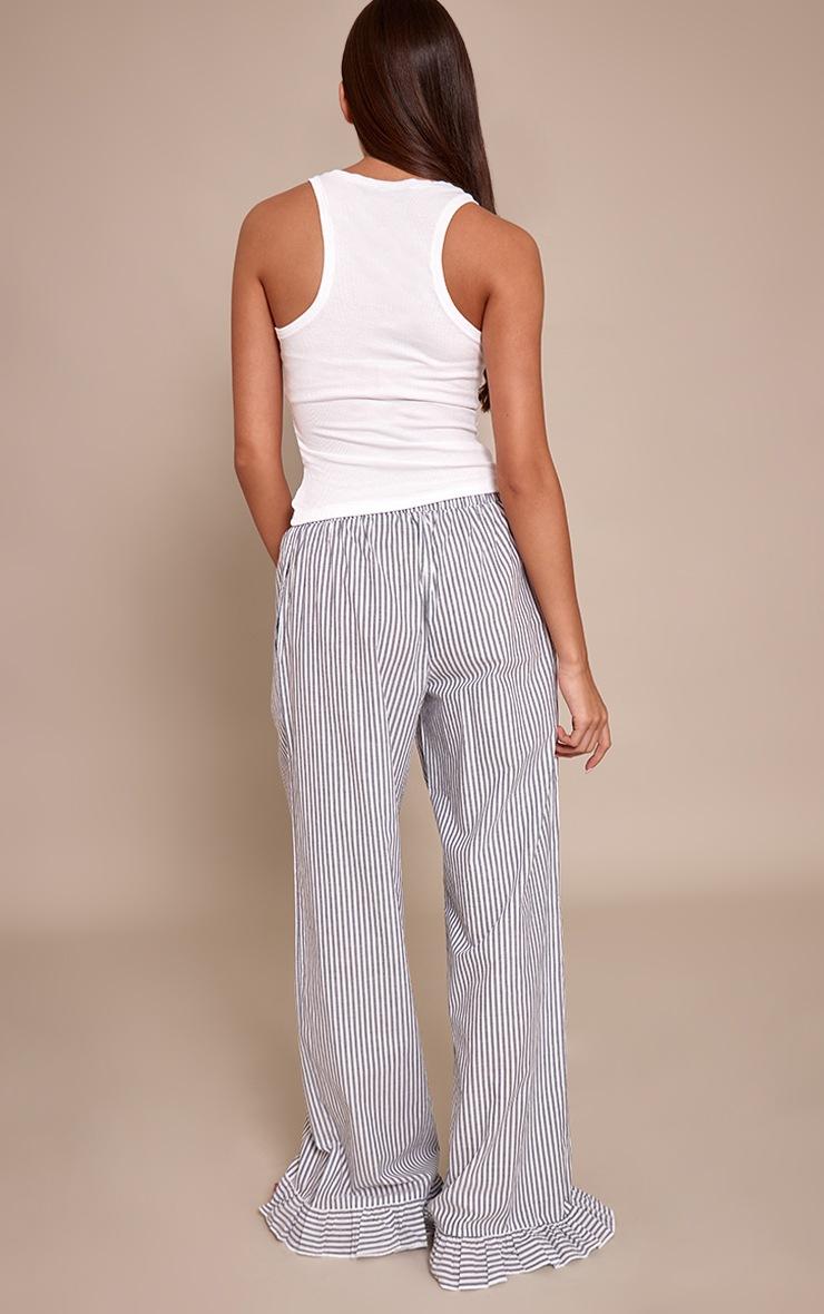 Pretty Little Thing Blue Pinstripe Pants With Contrast Ties