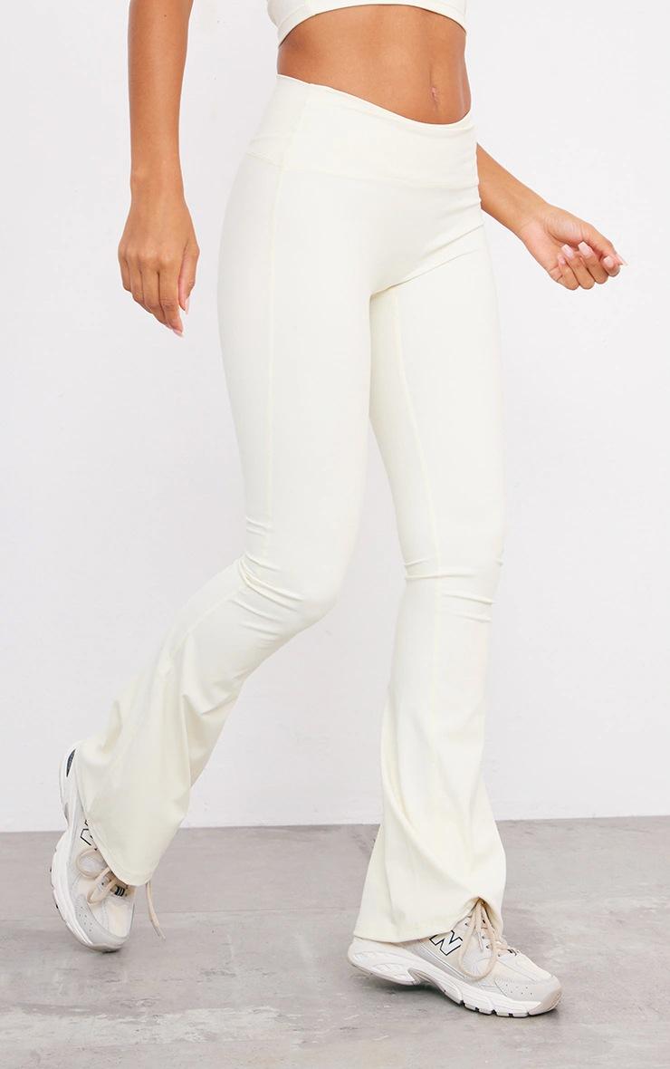 Pretty Little Thing Bone Ultimate Sculpt Flare Yoga Pants