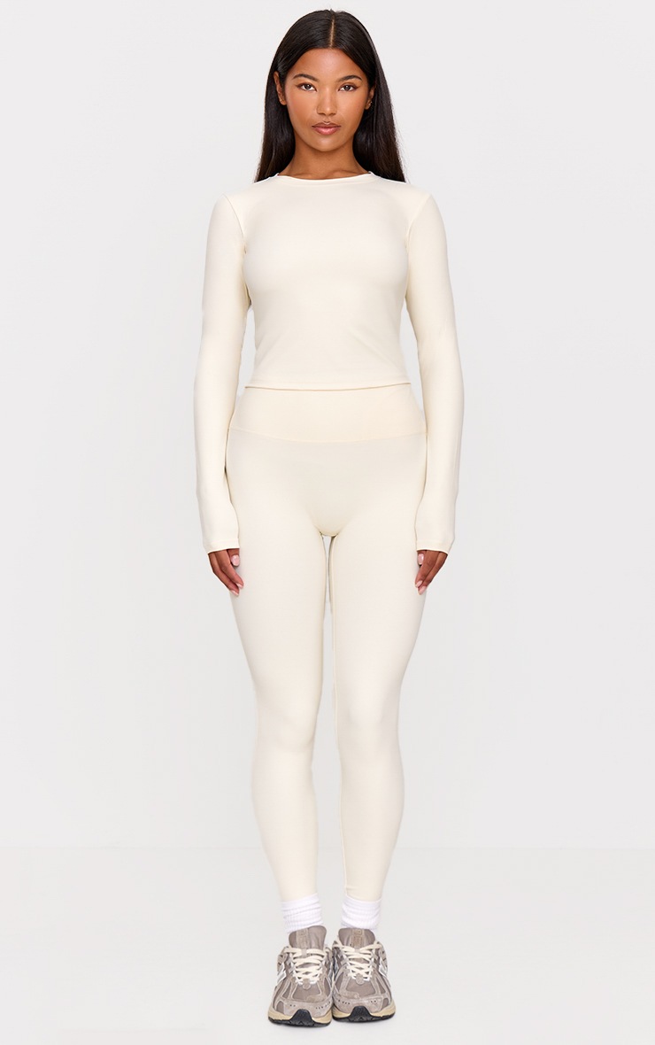 Pretty Little Thing Bone Ultimate Sculpt High Waist Gym Leggings