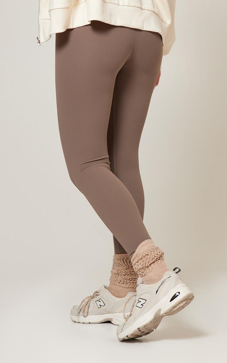 Pretty Little Thing Brown Sculpt High Waist Leggings
