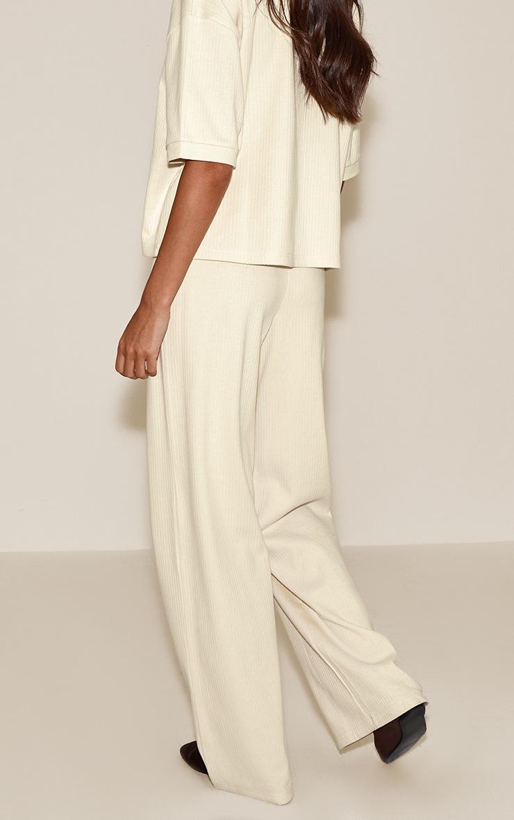 Pretty Little Thing Butter Cream Button Wide Leg Pant