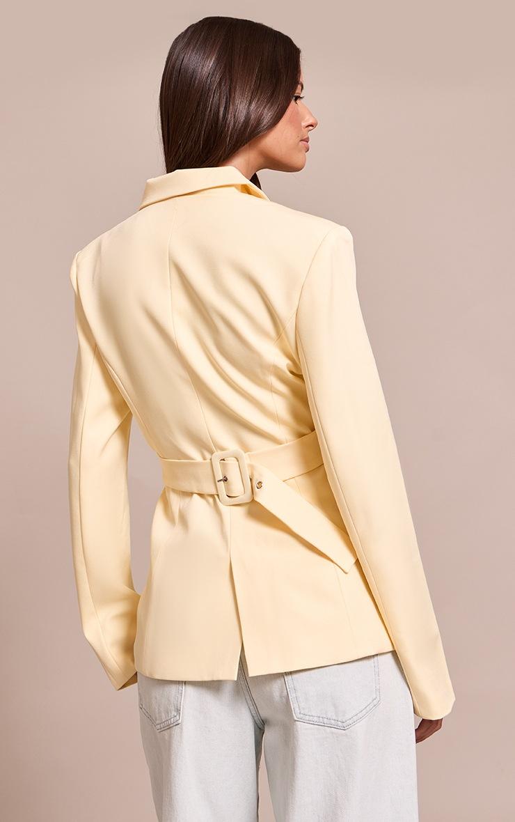 Pretty Little Thing Butter Cream Cinched Back Style Single Breasted Blazer