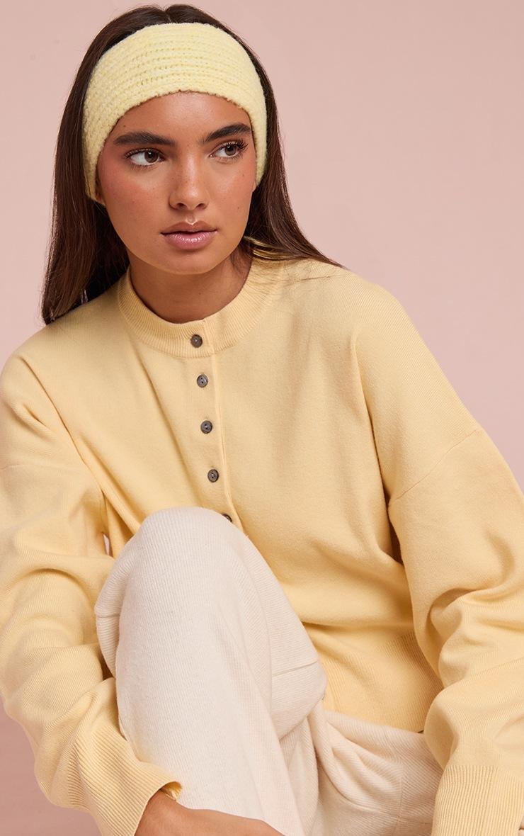 Pretty Little Thing Butter Yellow Brushed Knit Headband