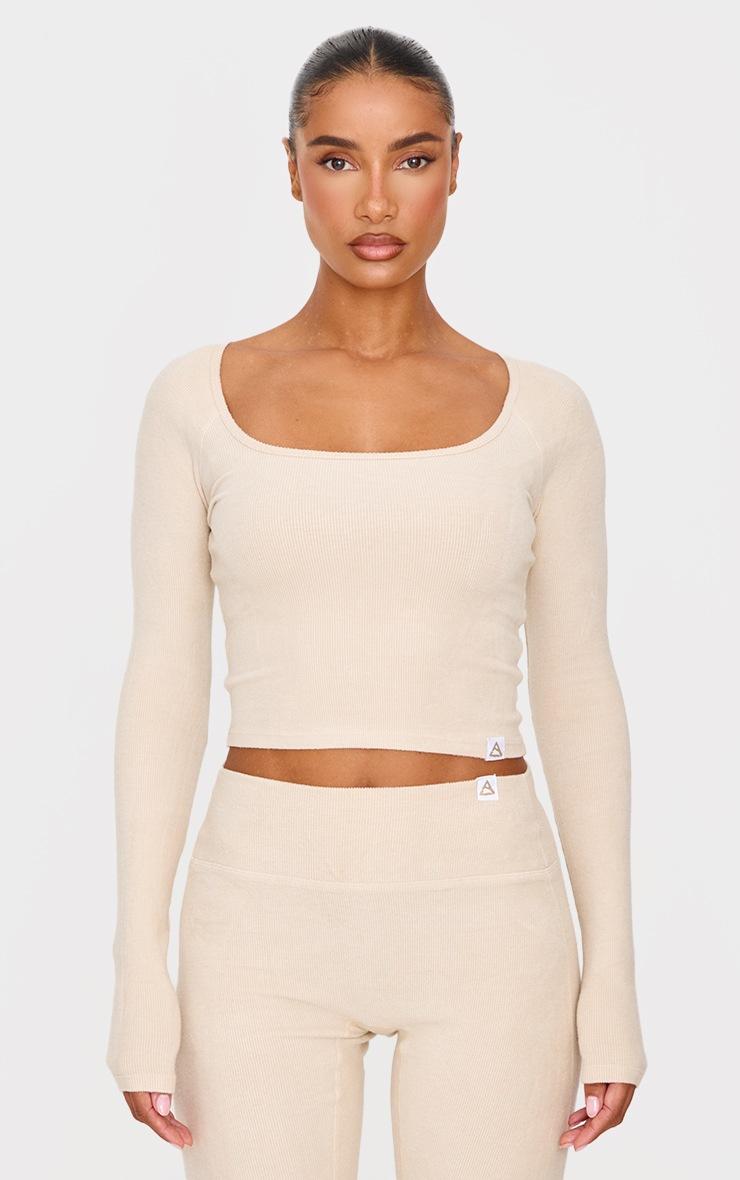 Pretty Little Thing Butter Yellow Brushed Rib Square Neck Underlayer Top