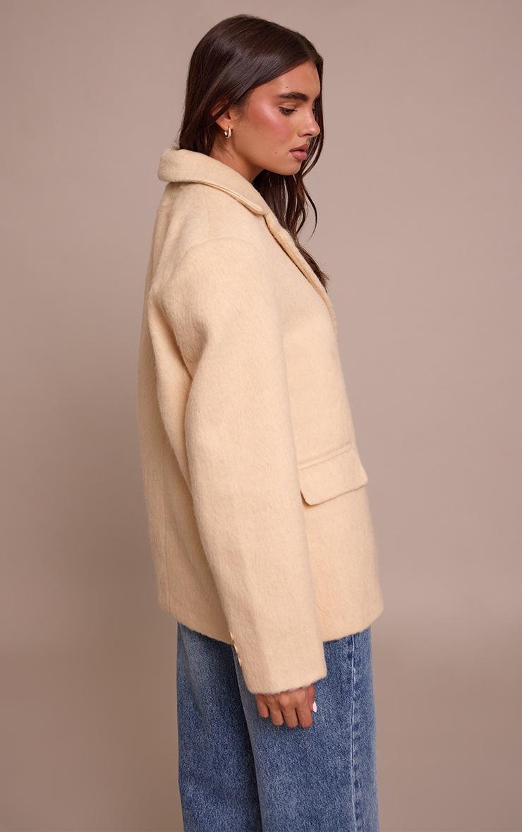 Pretty Little Thing Buttercream Brushed Wool Look Oversized Blazer