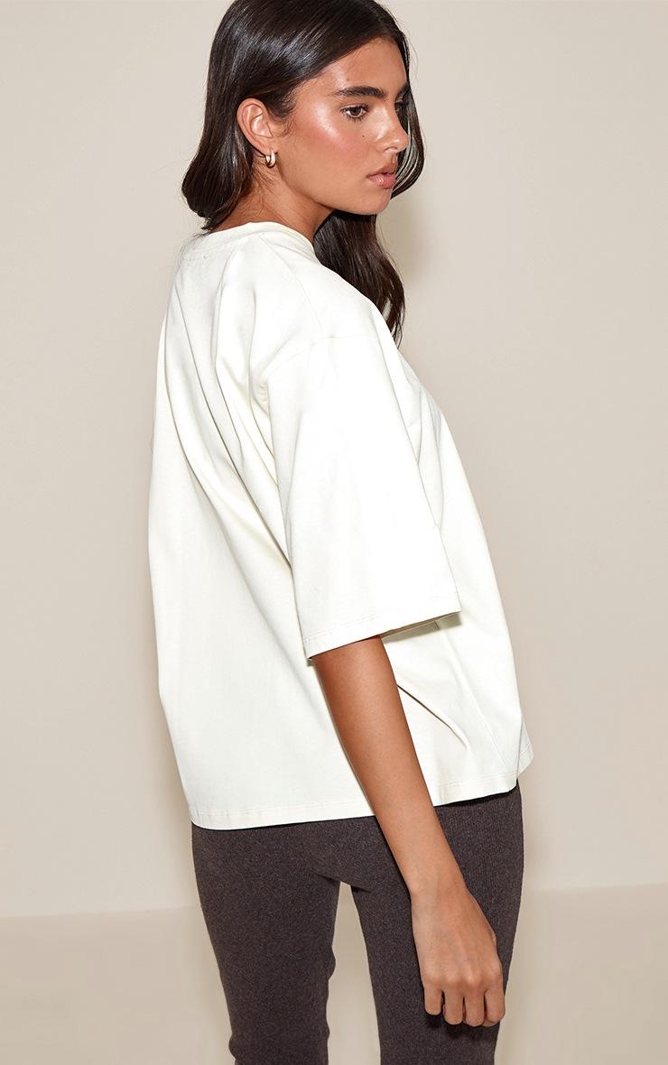 Pretty Little Thing Buttermilk Oversized Boxy T Shirt