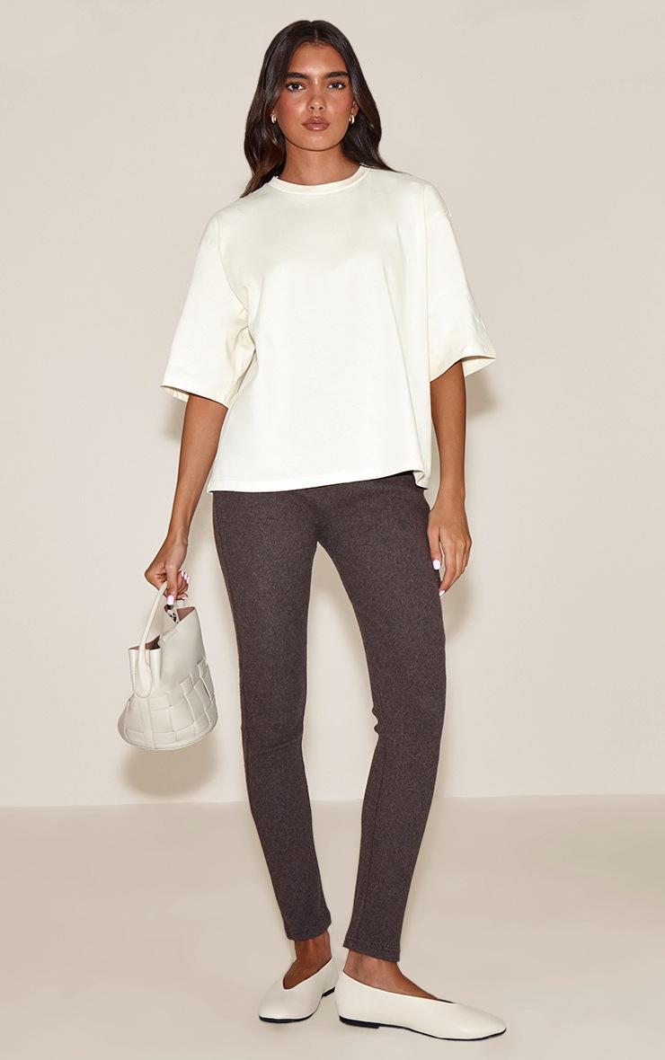 Pretty Little Thing Buttermilk Oversized Boxy T Shirt