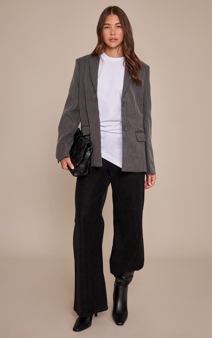 Pretty Little Thing Charcoal Boyfriend Premium Blazer