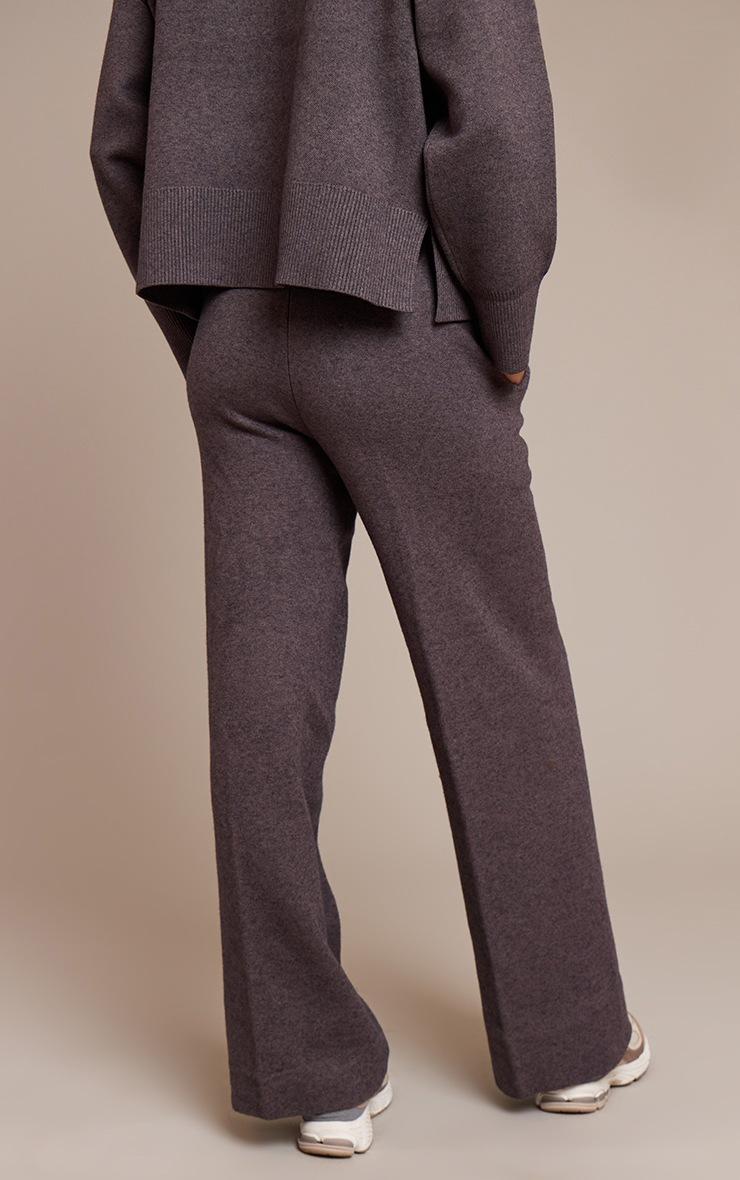 Pretty Little Thing Charcoal Drawstring Wide Leg Knitted Pants