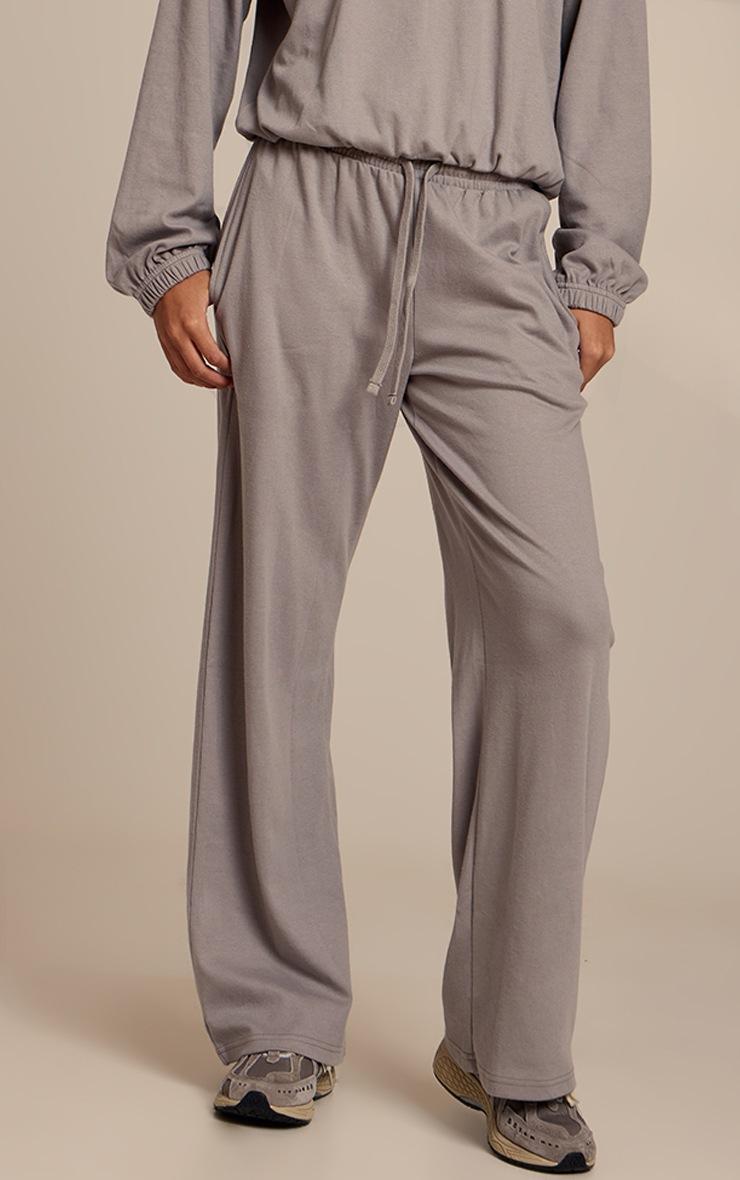 Pretty Little Thing Charcoal Grey Drawstring Soft Touch Pant